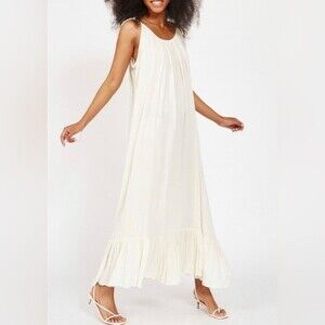 Silk & Salt white Croatian maxi dress size medium